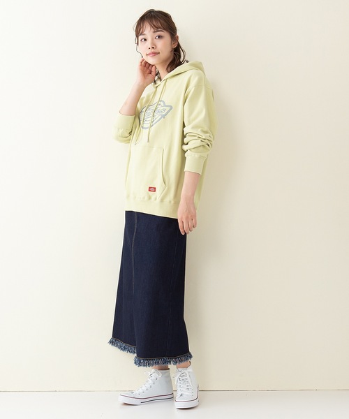 Dickies(ディッキーズ)の「【DICKIES/ディッキーズ】裏毛ロゴプリントパーカー ビッグロゴプリント(パーカー・レディース・ホワイト/ブラック/イエロー・MEDIUM/LARGE)」の17枚目の写真