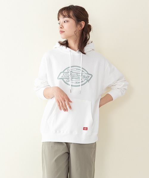 Dickies(ディッキーズ)の「【DICKIES/ディッキーズ】裏毛ロゴプリントパーカー ビッグロゴプリント(パーカー・レディース・ホワイト/ブラック/イエロー・MEDIUM/LARGE)」の7枚目の写真