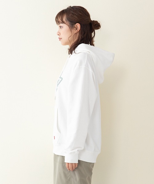 Dickies(ディッキーズ)の「【DICKIES/ディッキーズ】裏毛ロゴプリントパーカー ビッグロゴプリント(パーカー・レディース・ホワイト/ブラック/イエロー・MEDIUM/LARGE)」の9枚目の写真