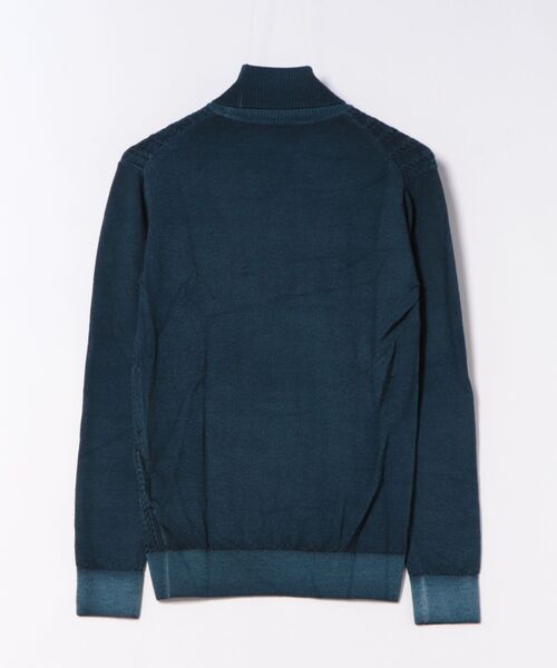 CO（シーオー）の「hardcover / 中縄編み風タートルネック（ニット/セーター・レディース・ネイビー・X-LARGE/LARGE/XX-LARGE/MEDIUM）」の2枚目の写真