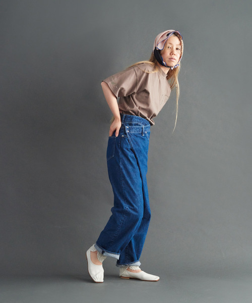 caph（カーフ）の「◇pink pepper × caph 刺繍Tシャツ（Tシャツ/カットソー・レディース・チャコールグレー/アイボリー・FREE）」の8枚目の写真