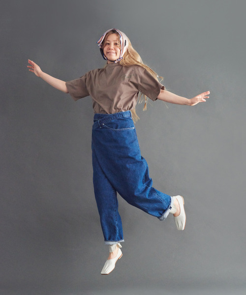 caph（カーフ）の「◇pink pepper × caph 刺繍Tシャツ（Tシャツ/カットソー・レディース・チャコールグレー/アイボリー・FREE）」の9枚目の写真