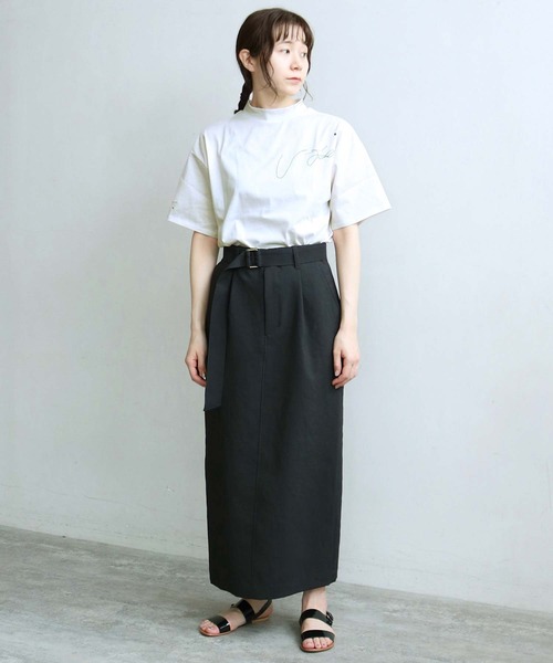 caph（カーフ）の「◇pink pepper × caph 刺繍Tシャツ（Tシャツ/カットソー・レディース・チャコールグレー/アイボリー・FREE）」の13枚目の写真