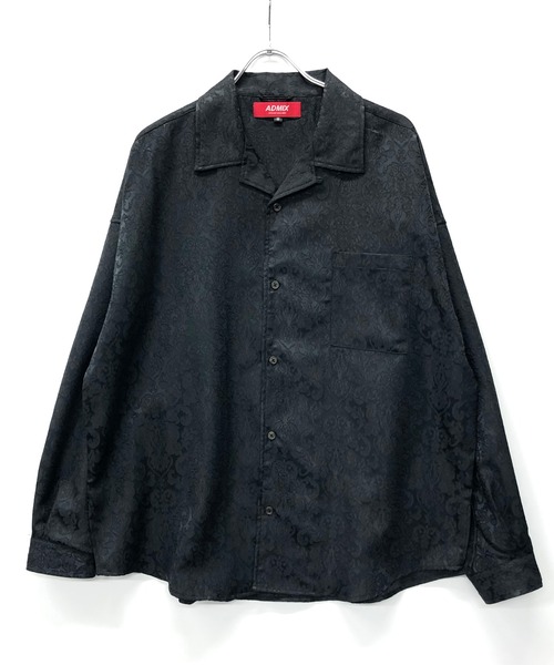 ADMIX/ATELIER SAB MEN（アドミックスアトリエサブメン）の「ジャガード ダマスク柄 オーバーサイズ オープンカラー シャツジャケット（シャツ/ブラウス・メンズ・ホワイト/ブラック・48/50）」の4枚目の写真