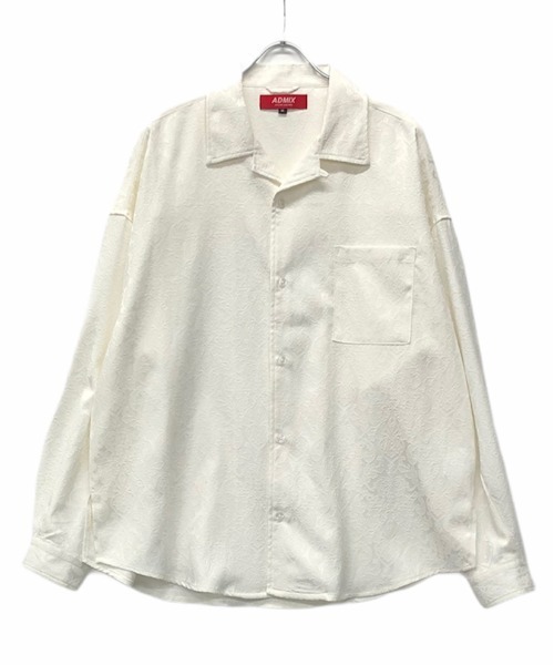 ADMIX/ATELIER SAB MEN（アドミックスアトリエサブメン）の「ジャガード ダマスク柄 オーバーサイズ オープンカラー シャツジャケット（シャツ/ブラウス・メンズ・ホワイト/ブラック・48/50）」の8枚目の写真