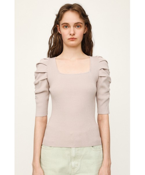 SLY（スライ）の「SQUARE NECK TUCK SLEEVE TOPS スクエアネック