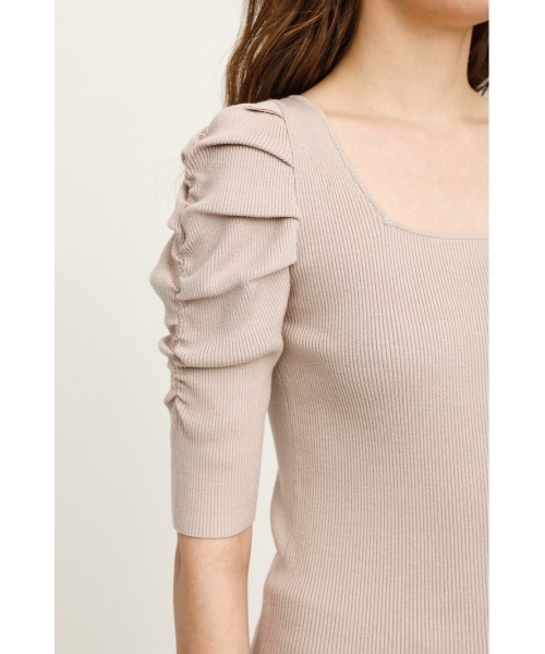トップス Tuck Sleeve French Stripe Top 豊富なギフト Tuck Top Stripe French Sleeve トップス - トップス