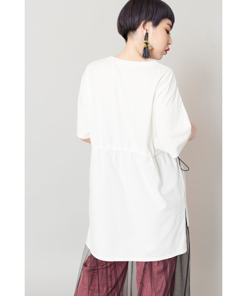 OSMOSIS(オズモーシス)の「チュールレイヤードTシャツ(Tシャツ/カットソー・レディース・ホワイト/カーキ/ブラック・ONE SIZE)」の18枚目の写真