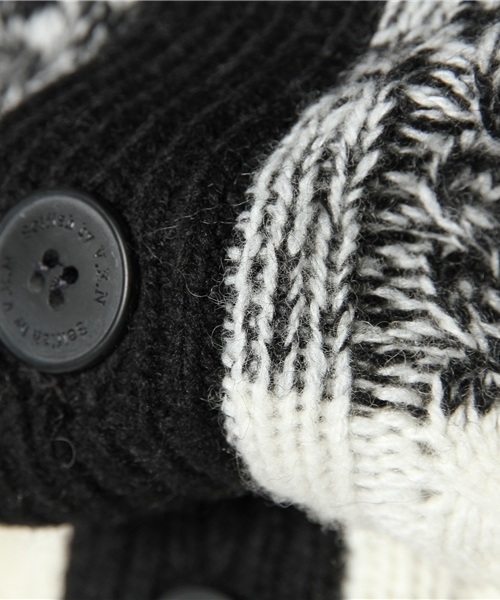 VENCEEXCHANGE（ヴァンスエクスチェンジ）の「ウールナイロンキリカエショールカーデ（カーディガン/ボレロ・メンズ・ブラック/ネイビー・SMALL/LARGE/MEDIUM）」の12枚目の写真