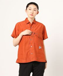 and wander | and wander/アンドワンダー　dry linen open collar shirt ドライリネンオープンカラーシャツ 5741183079(シャツ/ブラウス)