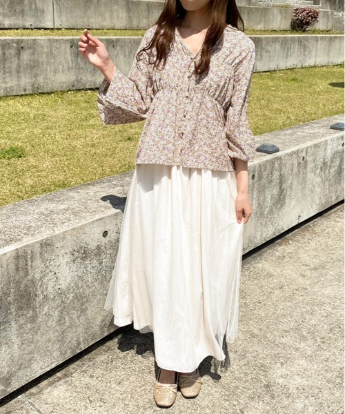 セール】Vネック花柄ブラウス【ZOZOTOWN限定アイテム】（シャツ