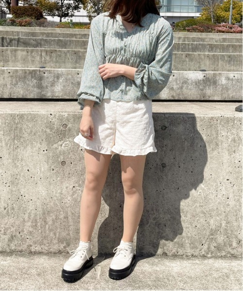 セール】Vネック花柄ブラウス【ZOZOTOWN限定アイテム】（シャツ