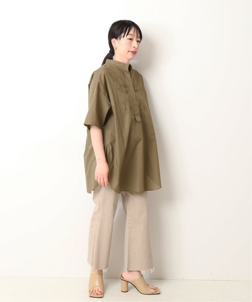 journal standard L'essage（ジャーナルスタンダードレサージュ）の「スタンドカラー ピンタックブラウス◆（シャツ/ブラウス・レディース・ホワイト/ブラック/カーキ・FREE）」の16枚目の写真