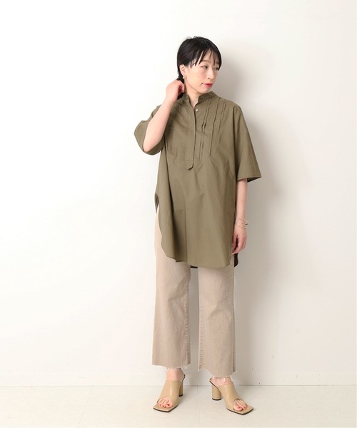 journal standard L'essage（ジャーナルスタンダードレサージュ）の「スタンドカラー ピンタックブラウス◆（シャツ/ブラウス・レディース・ホワイト/ブラック/カーキ・FREE）」の5枚目の写真