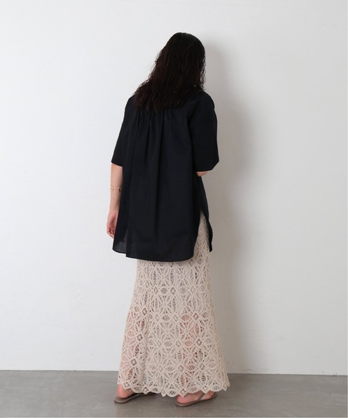 journal standard L'essage（ジャーナルスタンダードレサージュ）の「スタンドカラー ピンタックブラウス◆（シャツ/ブラウス・レディース・ホワイト/ブラック/カーキ・FREE）」の11枚目の写真