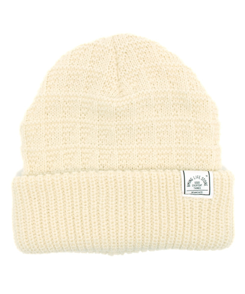 B:MING by BEAMS（ビーミングバイビームス）の「ビーミング by ビームス / パネルニット ワッチキャップ（ニットキャップ/ビーニー・キッズ・イエロー/ネイビー/ホワイト/ライトグレー/ワイン・MEDIUM/SMALL）」の2枚目の写真