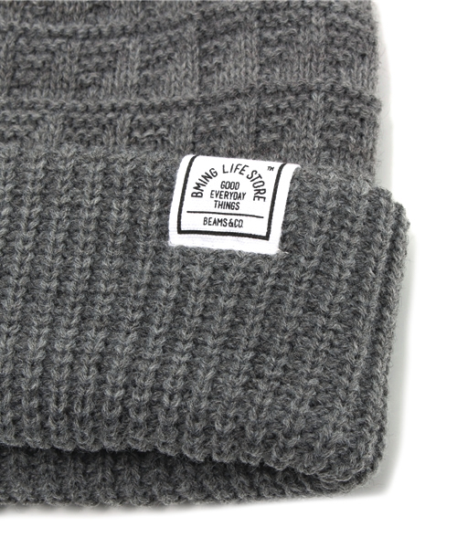 B:MING by BEAMS（ビーミングバイビームス）の「ビーミング by ビームス / パネルニット ワッチキャップ（ニットキャップ/ビーニー・キッズ・イエロー/ネイビー/ホワイト/ライトグレー/ワイン・MEDIUM/SMALL）」の7枚目の写真