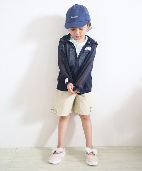 KP（ケーピー）の「CAYA 虫除け(インセクトシールド) フード付きメッシュパーカー(100-130cm)（パーカー・キッズ・ブルー系その他/ピンク・130cm/120cm/110cm/100cm）」の15枚目の写真