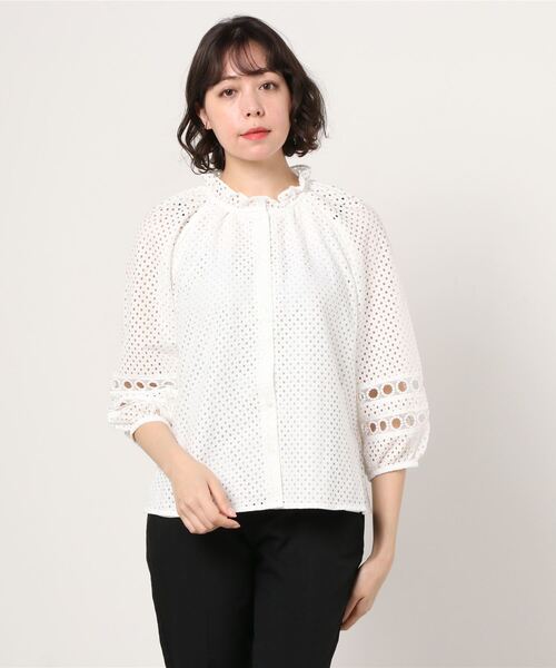 ブラウス シャツ BANANA REPUBLIC FACTORY STORE　　アイレット シャツ レディース セール】BANANA REPUBLIC FACTORY STORE アイレット シャツ