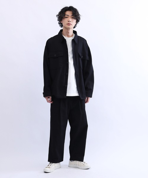 Lulu ＆ Arnie（るるあんどあーにー）の「オーバーサイズ 1タック ツイルパンツ（その他パンツ・メンズ・ブラック/グレー/オフホワイト/ブルーグレー/ブラック×ホワイト・MEDIUM/LARGE）」の14枚目の写真