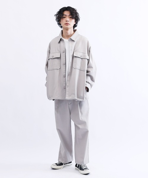 Lulu ＆ Arnie（るるあんどあーにー）の「オーバーサイズ 1タック ツイルパンツ（その他パンツ・メンズ・ブラック/グレー/オフホワイト/ブルーグレー/ブラック×ホワイト・MEDIUM/LARGE）」の6枚目の写真