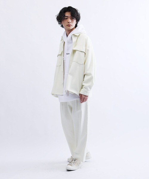 Lulu ＆ Arnie（るるあんどあーにー）の「オーバーサイズ 1タック ツイルパンツ（その他パンツ・メンズ・ブラック/グレー/オフホワイト/ブルーグレー/ブラック×ホワイト・MEDIUM/LARGE）」の22枚目の写真