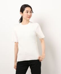 AMERICAN HOLIC | リブカット半袖プルオーバー　＊(ニット/セーター)