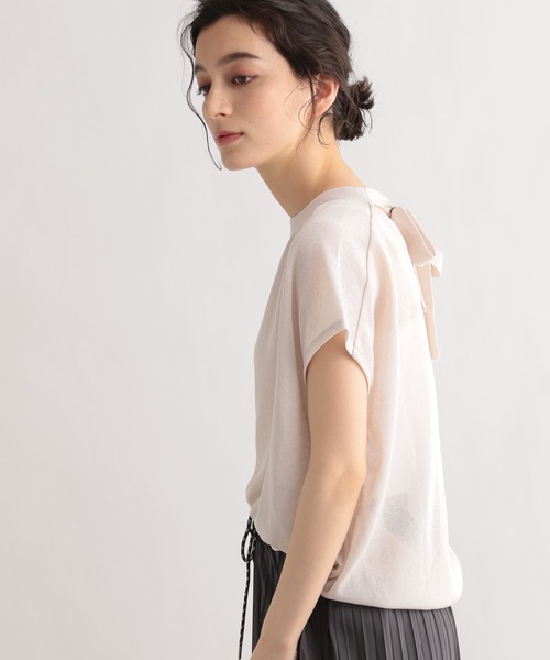 LE FOYER(ルフォワイエ)の「PATIO後ろリボンノースリーブプルオーバー(ニット/セーター・レディース・オフホワイト/ピンク/イエロー・38)」の14枚目の写真