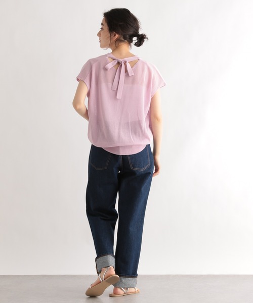 LE FOYER(ルフォワイエ)の「PATIO後ろリボンノースリーブプルオーバー(ニット/セーター・レディース・オフホワイト/ピンク/イエロー・38)」の20枚目の写真