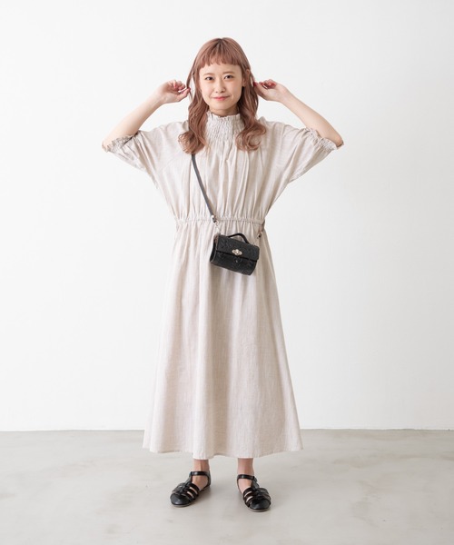 セール ミックスヤーンシャーリングワンピース ワンピース Merlot メルロー のファッション通販 Zozotown