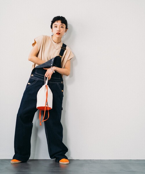 FREAK'S STORE（フリークスストア）の「▽mact × FREAK'S STORE/マクト 別注フレンチスリーブトップス（Tシャツ/カットソー・レディース・ベージュ/ホワイト/ブラック・ﾌﾘ-）」の7枚目の写真