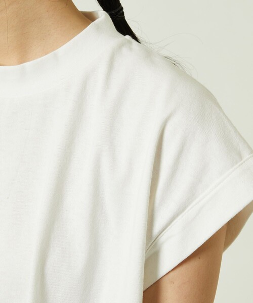 FREAK'S STORE（フリークスストア）の「▽mact × FREAK'S STORE/マクト 別注フレンチスリーブトップス（Tシャツ/カットソー・レディース・ベージュ/ホワイト/ブラック・ﾌﾘ-）」の16枚目の写真