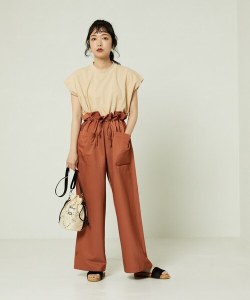 FREAK'S STORE（フリークスストア）の「▽mact × FREAK'S STORE/マクト 別注フレンチスリーブトップス（Tシャツ/カットソー・レディース・ベージュ/ホワイト/ブラック・ﾌﾘ-）」の17枚目の写真