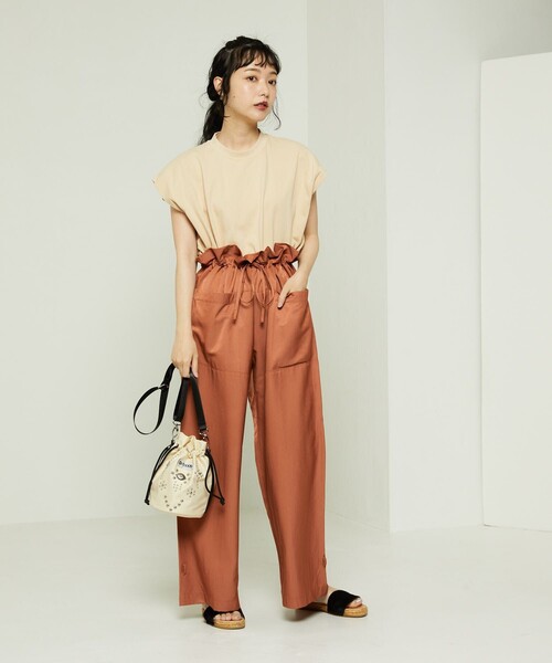 FREAK'S STORE（フリークスストア）の「▽mact × FREAK'S STORE/マクト 別注フレンチスリーブトップス（Tシャツ/カットソー・レディース・ベージュ/ホワイト/ブラック・ﾌﾘ-）」の18枚目の写真