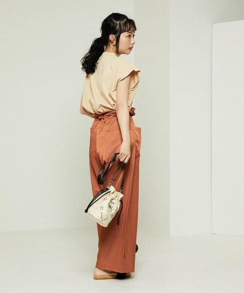 FREAK'S STORE（フリークスストア）の「▽mact × FREAK'S STORE/マクト 別注フレンチスリーブトップス（Tシャツ/カットソー・レディース・ベージュ/ホワイト/ブラック・ﾌﾘ-）」の20枚目の写真