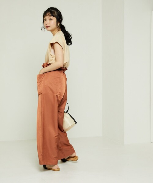 FREAK'S STORE（フリークスストア）の「▽mact × FREAK'S STORE/マクト 別注フレンチスリーブトップス（Tシャツ/カットソー・レディース・ベージュ/ホワイト/ブラック・ﾌﾘ-）」の21枚目の写真