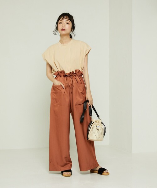 FREAK'S STORE（フリークスストア）の「▽mact × FREAK'S STORE/マクト 別注フレンチスリーブトップス（Tシャツ/カットソー・レディース・ベージュ/ホワイト/ブラック・ﾌﾘ-）」の22枚目の写真