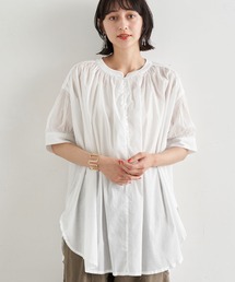 earth music&ecology | シャーリングスリーブチュニック ＊(シャツ/ブラウス)