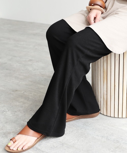 reca（レカ）の「リラックスフレアパンツ（その他パンツ・レディース・ベージュ系その他/ブルー系その他/ブラック・FREE）」の7枚目の写真