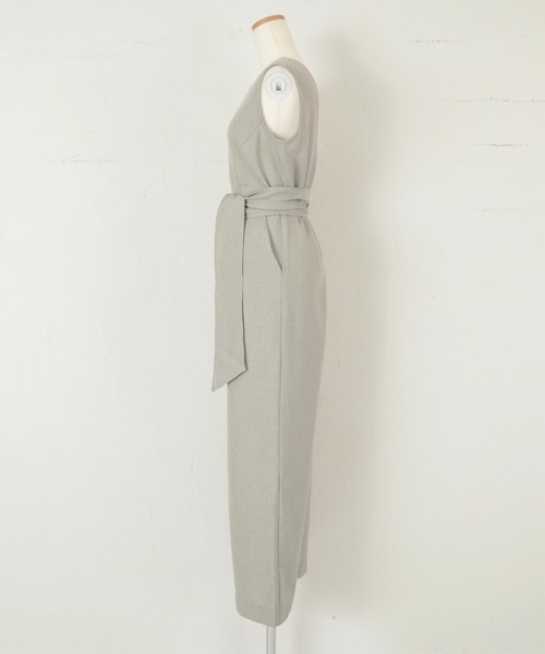 titivate（ティティベイト）の「ウエストリボン付きオールインワン（つなぎ/オールインワン・レディース・サンドベージュ/グレイッシュベージュ/ブラック/ライトカーキ・S/PS(XS－S)/M/L）」の19枚目の写真