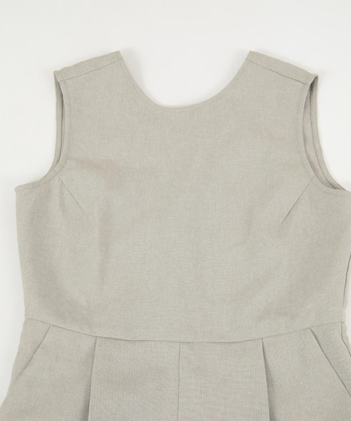 titivate（ティティベイト）の「ウエストリボン付きオールインワン（つなぎ/オールインワン・レディース・サンドベージュ/グレイッシュベージュ/ブラック/ライトカーキ・S/PS(XS－S)/M/L）」の21枚目の写真