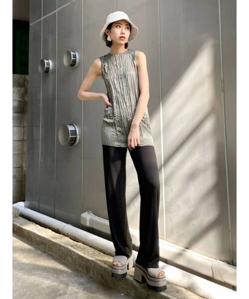 EMODA（エモダ）の「ルーズストレートパンツ（その他パンツ・レディース・アイボリー/ブラック/マスタード・FREE）」の15枚目の写真