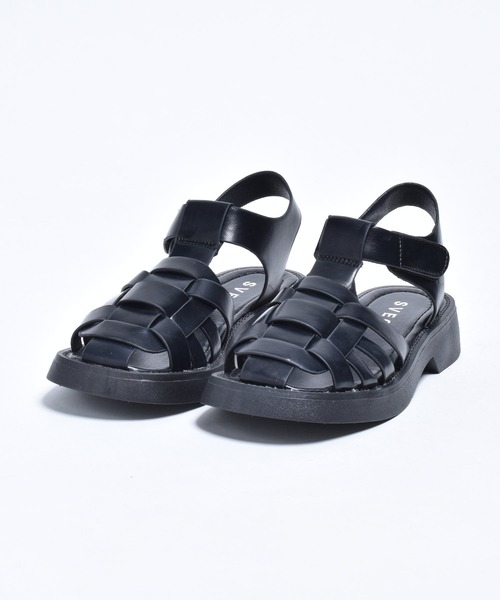 SVEC（シュベック）の「チャンキーソール スクエアトゥ グルカサンダル（サンダル・レディース・ホワイト/ブラック・39/35/36/37/38）」の4枚目の写真