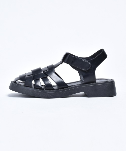 SVEC（シュベック）の「チャンキーソール スクエアトゥ グルカサンダル（サンダル・レディース・ホワイト/ブラック・39/35/36/37/38）」の18枚目の写真