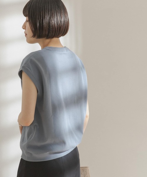 FORK&SPOON（フォークアンドスプーン）の「FORK&SPOON　ヘビーウェイト天竺ノースリーブTシャツ（Tシャツ/カットソー・レディース・グレー/オフホワイト/モカ/ブルー系その他・ONE）」の6枚目の写真