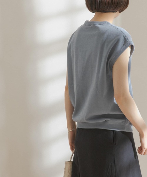 FORK&SPOON（フォークアンドスプーン）の「FORK&SPOON　ヘビーウェイト天竺ノースリーブTシャツ（Tシャツ/カットソー・レディース・グレー/オフホワイト/モカ/ブルー系その他・ONE）」の7枚目の写真