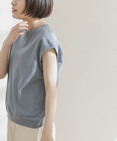 FORK&SPOON（フォークアンドスプーン）の「FORK&SPOON　ヘビーウェイト天竺ノースリーブTシャツ（Tシャツ/カットソー・レディース・グレー/オフホワイト/モカ/ブルー系その他・ONE）」の12枚目の写真