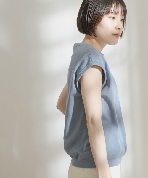 FORK&SPOON（フォークアンドスプーン）の「FORK&SPOON　ヘビーウェイト天竺ノースリーブTシャツ（Tシャツ/カットソー・レディース・グレー/オフホワイト/モカ/ブルー系その他・ONE）」の13枚目の写真
