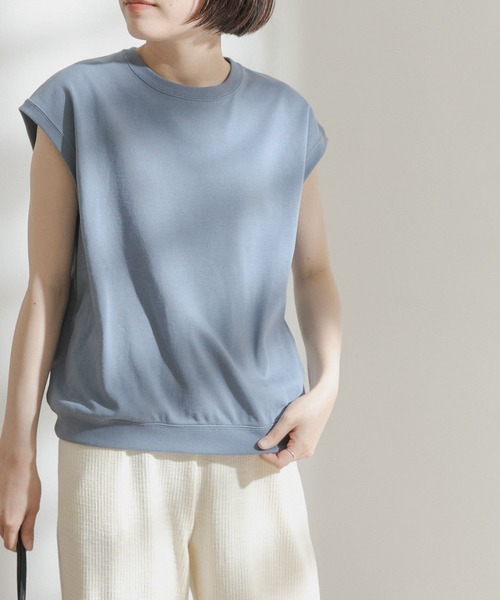 FORK&SPOON（フォークアンドスプーン）の「FORK&SPOON　ヘビーウェイト天竺ノースリーブTシャツ（Tシャツ/カットソー・レディース・グレー/オフホワイト/モカ/ブルー系その他・ONE）」の14枚目の写真