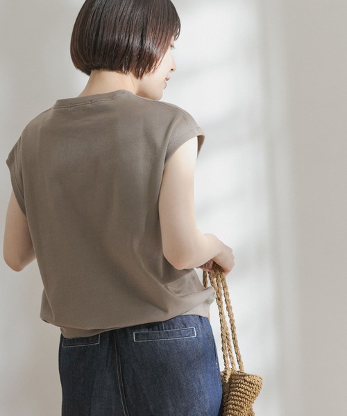 FORK&SPOON（フォークアンドスプーン）の「FORK&SPOON　ヘビーウェイト天竺ノースリーブTシャツ（Tシャツ/カットソー・レディース・グレー/オフホワイト/モカ/ブルー系その他・ONE）」の18枚目の写真